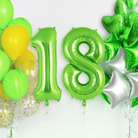 8 Rakam Açık Yeşil Folyo Balon 32-34