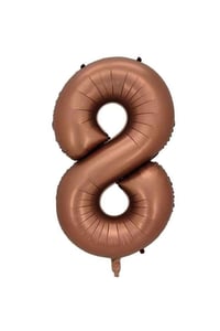 8 Rakam Karamel Folyo Balon 34 inç 76-82 cm