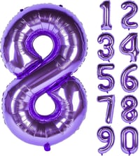 8 Sekiz Rakam Mor Folyo Balon 32