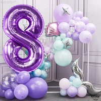 8 Sekiz Rakam Mor Folyo Balon 32