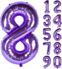 8 Sekiz Rakam Mor Folyo Balon 32