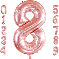 8 Sekiz Rakam Rose Gold Folyo Balon 32-34