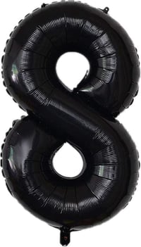 8 Siyah Rakam Folyo Balon 34