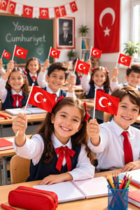 80 Adet Çubuklu Türk Bayrağı – Ay Yıldız Baskılı Kağıt Bayrak 12x20 cm