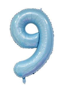 9 Rakam Bebe Mavisi Folyo Balon 32 inç 76-82 cm