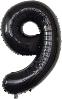 9 Siyah Rakam Folyo Balon 34