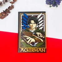 Attack On Titan Anime Levi Ackerman Tasarımlı Lastikli Çizgisiz Defter