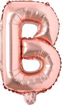B Harf Rose Gold Folyo Balon16 İnç 36 cm