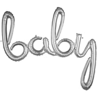 Baby Gümüş Folyo Balon - Bebek Çocuk Parti Kutlama Seti 