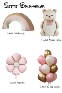 Baby Shower Retro Papatya Temalı Kız Bebek Kutlama Seti
