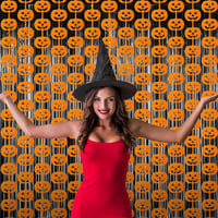 Balkabağı Kapı Perdesi Halloween Cadılar Bayramı Parti Malzemesi