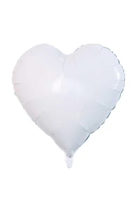 Beyaz Kalp Folyo Balon 18 inç - 45 Cm
