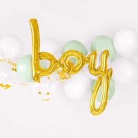 Boy Gold Folyo Balon - Bebek Çocuk Parti Kutlama Seti 