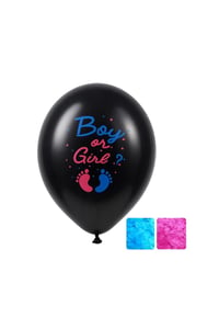 Boy or Girl 2 Cinsiyet Belirleme Balonu – Mavi ve Pembe Konfetili Gender Reveal Balonu