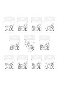 Bride To Be 1 Bride 10 Team Bride Gümüş Renkli Geçici Dövme Model 2