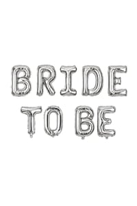 Bride To Be 16 inç 40 Cm Gümüş Renk Folyo Balon Seti, Bride To Be Parti Kutlama