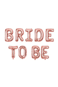 Bride To Be 16 inç 40 Cm Rose Gold Renk Folyo Balon Seti, Bride To Be Parti Kutlama