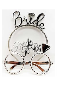 Bride To Be Tac Gözlük Seti Gümüş Renk Parti Aksesuar Taç Gözlük