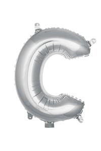 C Harf Gümüş Folyo Balon16 İnç 36 cm