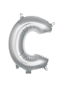 C Harf Gümüş Folyo Balon16 İnç 36 cm