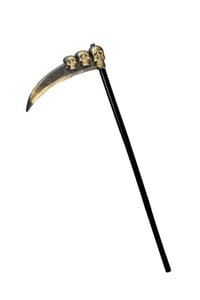 Cadılar Bayramı Kafataslı Plastik Orak – 78 cm Saplı Halloween Kostüm ve Parti Aksesuarı