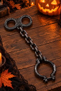 Cadılar Bayramı Mahkum Zinciri Plastik Kelepçe – 75 cm Halloween Kostüm Aksesuarı