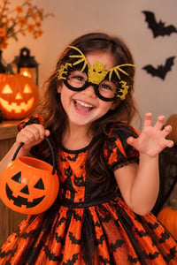 Cadılar Bayramı Simli Yarasa Gözlüğü – Gold Siyah Halloween Çocuk Parti Aksesuarı