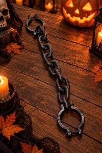 Cadılar Bayramı Zincirli Kelepçe 75 cm – Plastik Halloween Mahkum Kostüm Aksesuarı