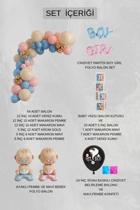Cinsiyet Belirleme Parti Seti; Baby Kutulu Boy Girl Temalı Konsept 6