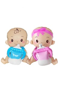 Cinsiyet Belirleme Partisi Kız Mı Erkek Mi Boy Or Girl Mavi Pembe Biberonlu Bebek Balon
