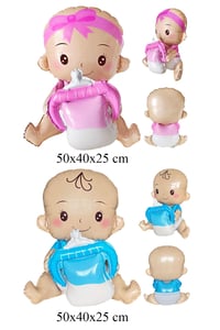 Cinsiyet Belirleme Partisi Kız Mı Erkek Mi Boy Or Girl Mavi Pembe Biberonlu Bebek Balon