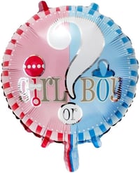 Cinsiyet Partisi 18 İnç 45 Cm Yuvarlak Boy Girl Folyo Balon