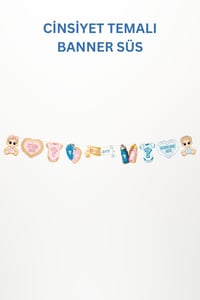 Cinsiyet Partisi Süsleri Seti – Kız mı Erkek mi? Baby Shower Gender Reveal Parti Dekorasyon Seti