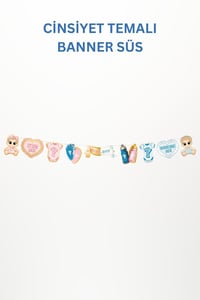 Cinsiyet Temalı Dekor Banner Süs – Kız mı Erkek mi? Baby Shower Gender Reveal Parti Süsü