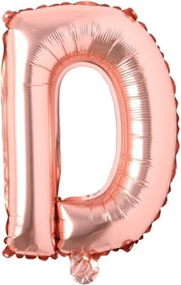 D Harf Rose Gold Folyo Balon16 İnç 36 cm