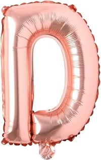 D Harf Rose Gold Folyo Balon16 İnç 36 cm