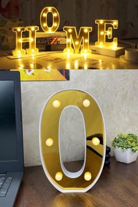 Dekoratif Led Işıklı 3D 0 Rakamı Büyük Boy Organizasyon Doğum Günü Kutlama