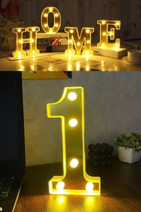 Dekoratif Led Işıklı 3D 1 Rakamı Büyük Boy Organizasyon Doğum Günü Kutlama