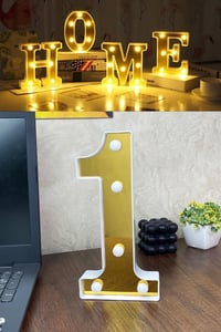 Dekoratif Led Işıklı 3D 1 Rakamı Büyük Boy Organizasyon Doğum Günü Kutlama