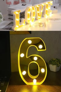 Dekoratif Led Işıklı 3D 6 Rakamı Büyük Boy Organizasyon Doğum Günü Kutlama