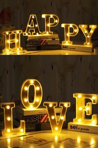 Dekoratif Led Işıklı 3D D Harfi Büyük Boy Organizasyon Doğum Günü Kutlama