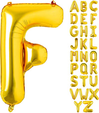 F Harf Gold Folyo Balon16 İnç 36 cm