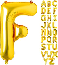 F Harf Gold Folyo Balon16 İnç 36 cm