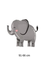 Fil Folyo Balon 91 × 66 cm – Safari ve Orman Temalı Parti Süsü