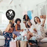 Girl or Boy Siyah Cinsiyet Belirleme Balonu Erkek Bebek 18 Inc