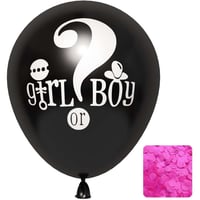 Girl or Boy Siyah Cinsiyet Belirleme Balonu Kız Bebek 18 Inc