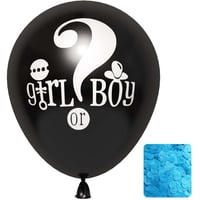 Girl or Boy Siyah Cinsiyet Belirleme Balonu Erkek Bebek 18 Inc