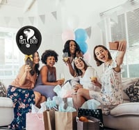 Girl or Boy Siyah Cinsiyet Belirleme Balonu Kız Bebek 18 Inc