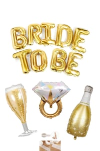 Gold Bride To Be Bekarlığa Veda Partisi 4 Lü Folyo Balon Set