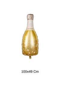 Gold Renkli 100x49 Cm Büyük Boy Şampanya Şişesi Folyo Balon Bride To Be Bekarlığa Veda